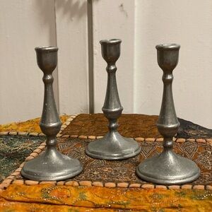 Antique Silver Candle Holders
